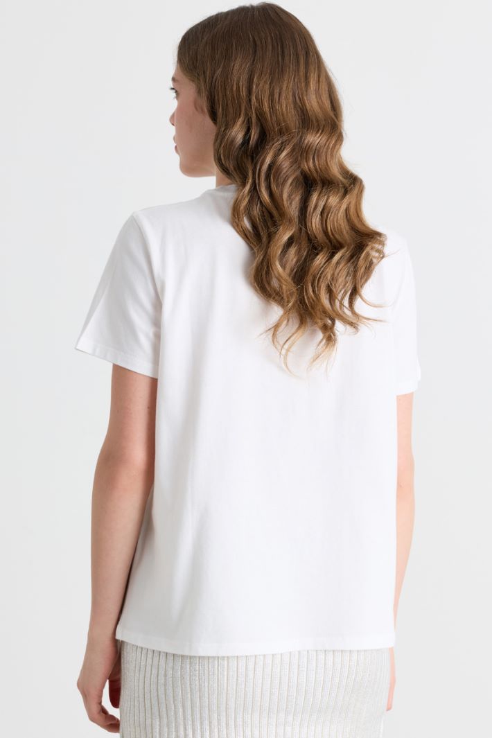 T-shirt con ricamo - BIANCO - Intrend - 4