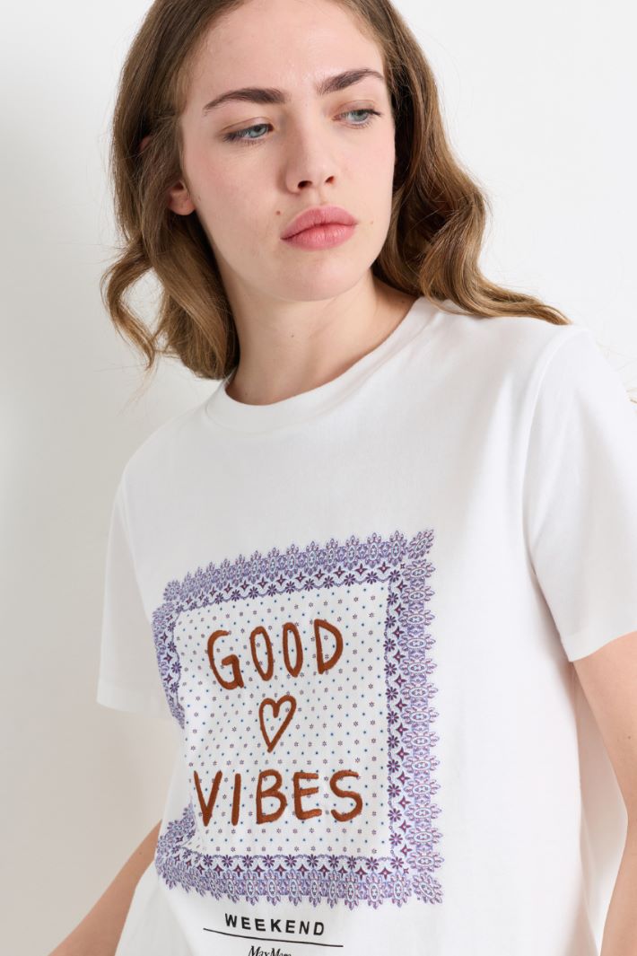 T-shirt con ricamo - BIANCO - Intrend - 3