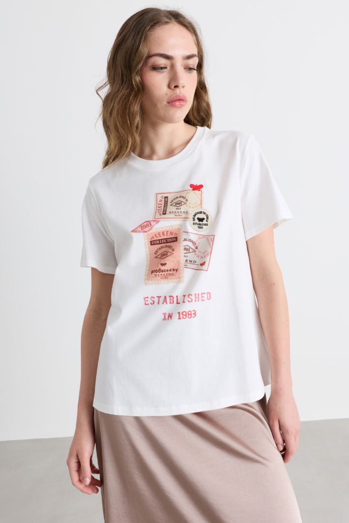 T-shirt con ricamo - BIANCO - Intrend - 2