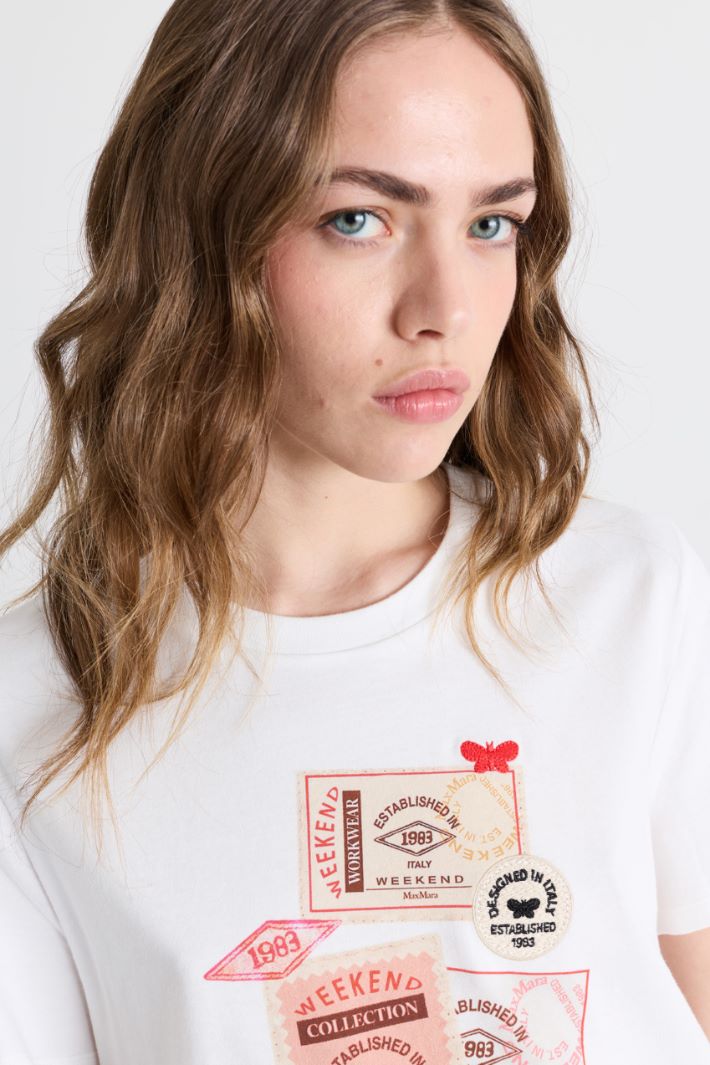 T-shirt con ricamo - BIANCO - Intrend - 3