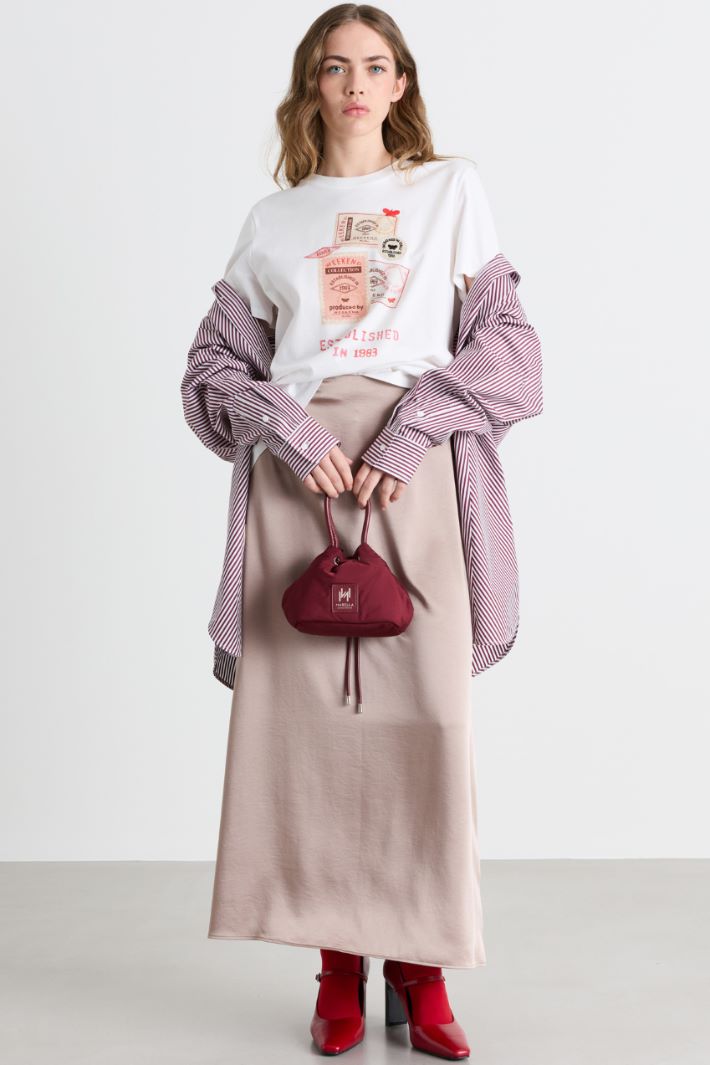 T-shirt con ricamo - BIANCO - Intrend