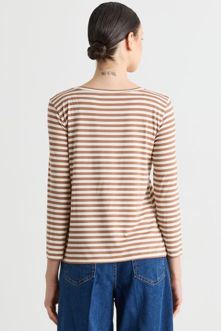 T-shirt con manica lunga - CAMMELLO BIANCO - Intrend - 4