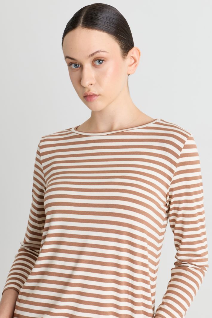 T-shirt con manica lunga - CAMMELLO BIANCO - Intrend - 3
