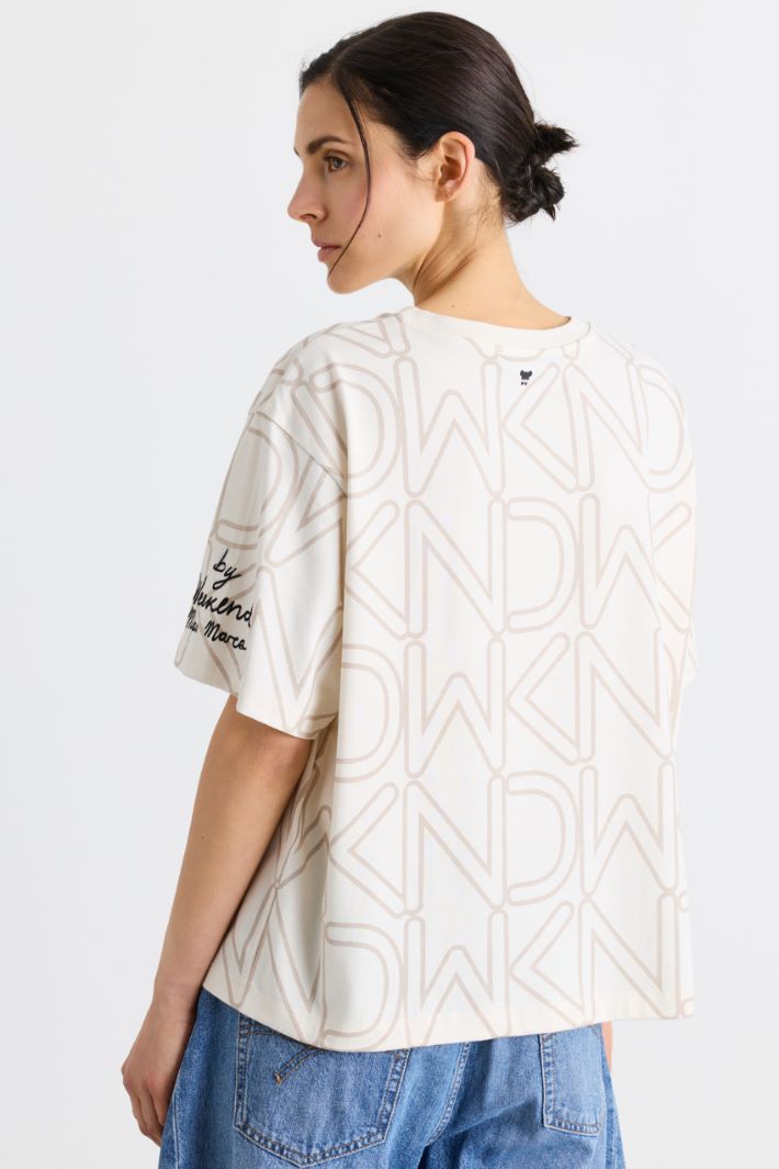 T-shirt boxy imprimé - IVOIRE - Intrend - 4