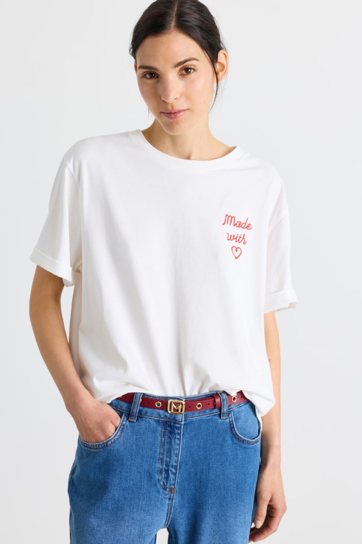 T-shirt boxy imprimé - BLANC - Intrend - 2