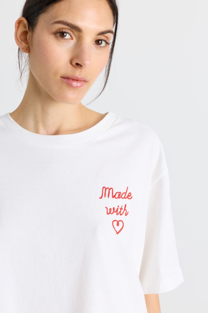 T-shirt boxy imprimé - BLANC - Intrend - 3