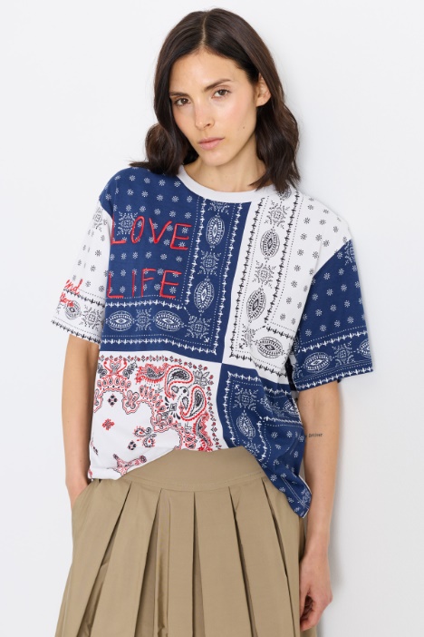 Printed boxy T-shirt - Intrend
