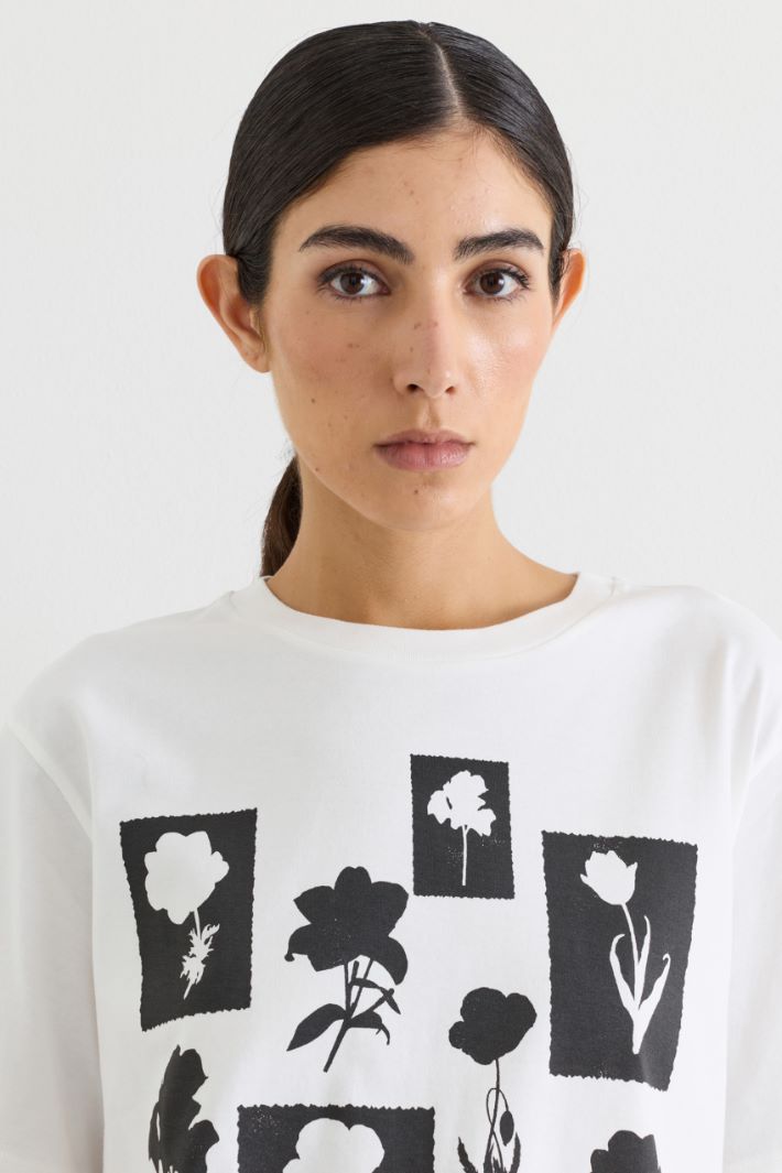 T-shirt boxy stampata - BIANCO NERO - Intrend - 3