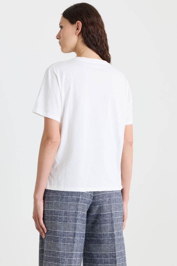 T-shirt con ricamo - BIANCO - Intrend - 4