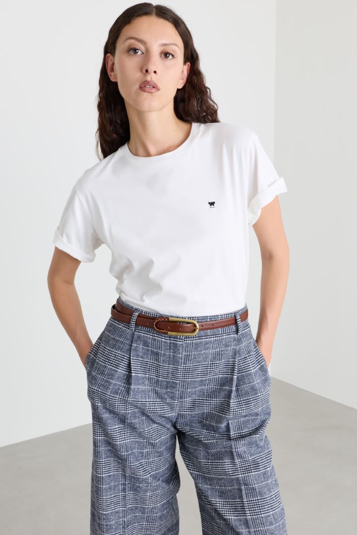 T-shirt con ricamo - BIANCO - Intrend - 2