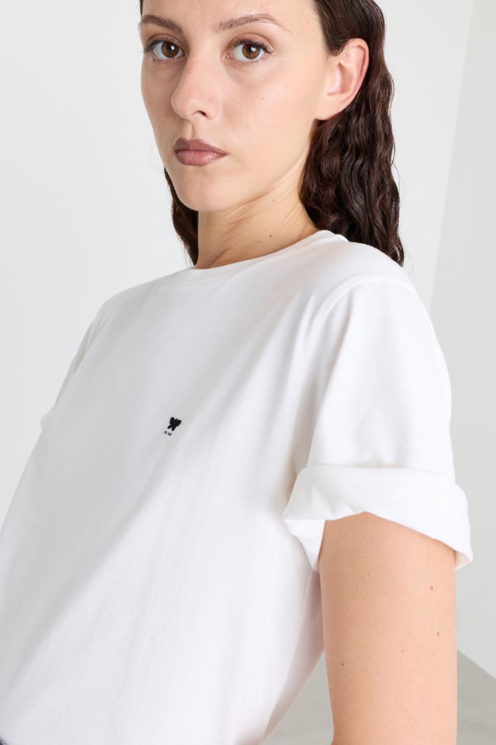 T-shirt con ricamo - BIANCO - Intrend - 3
