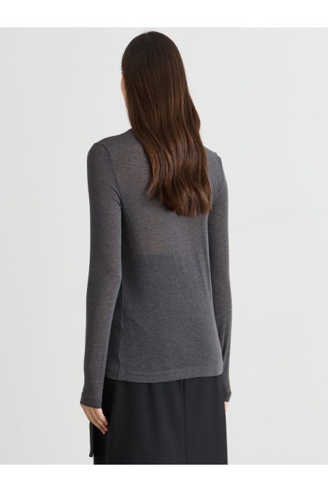 T-shirt in misto viscosa a maniche lunghe