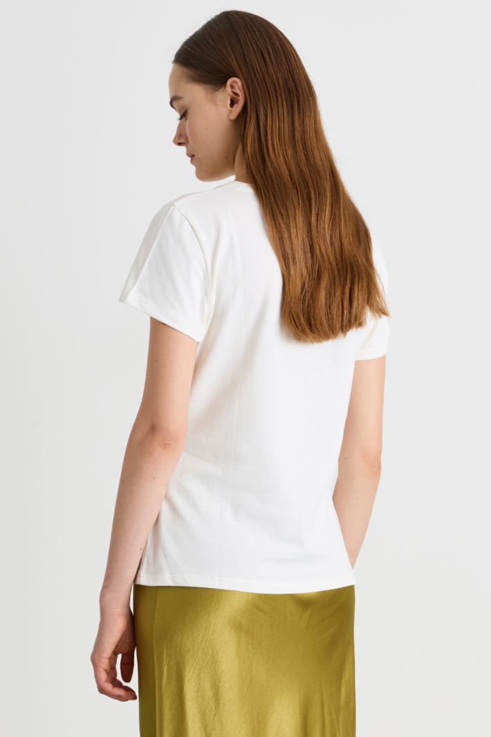T-shirt con cristalli - ORO - Intrend - 4