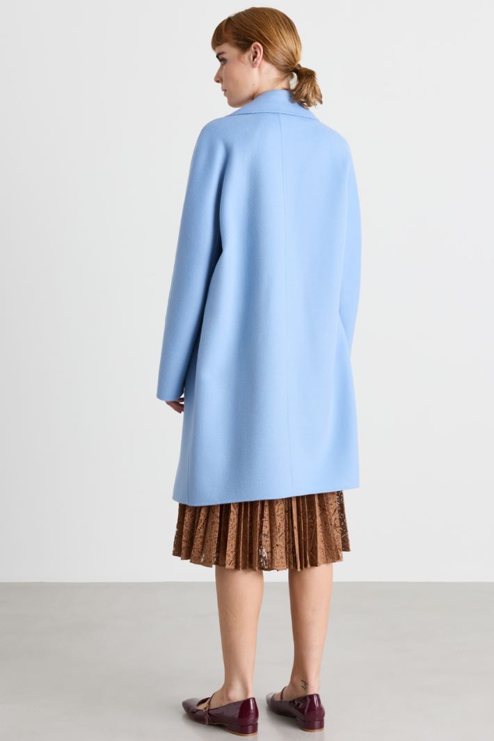 Cappotto a vestaglia con manica a kimono - AZZURRO - Intrend - 4
