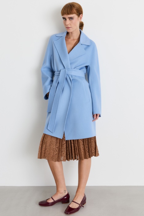 Cappotto a vestaglia in lana