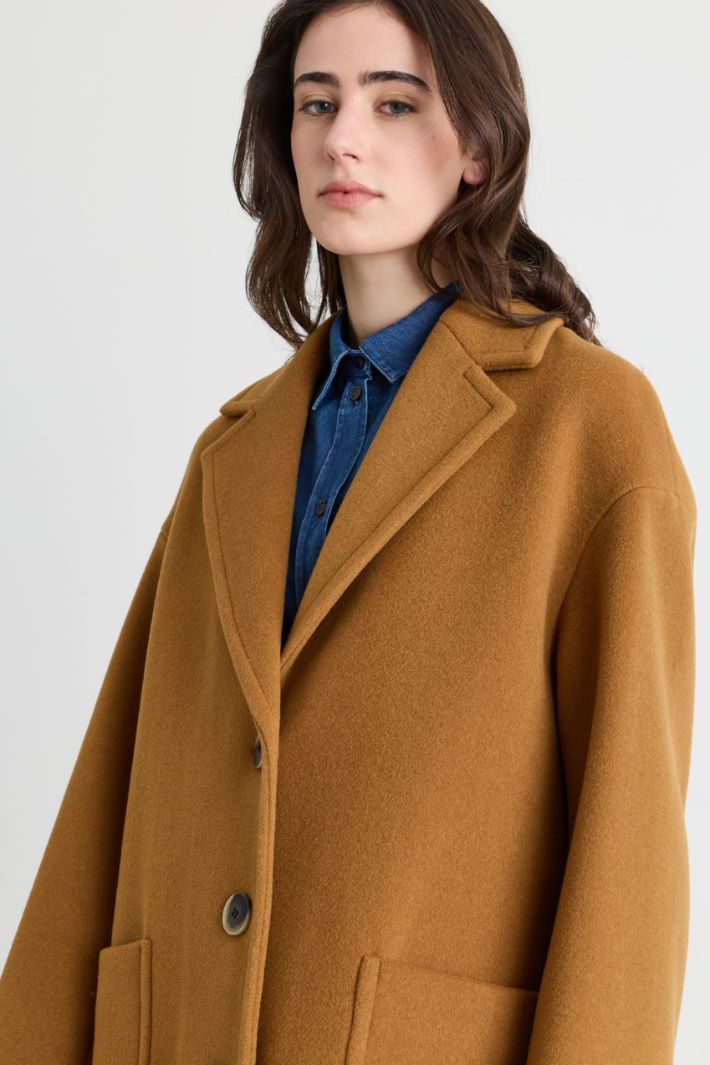 Wool-blend coat - CAMEL - Intrend - 3