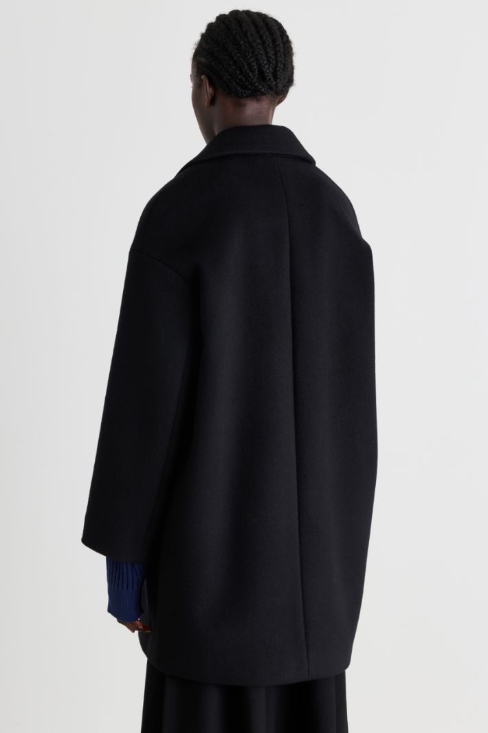 Wool-blend coat - BLACK - Intrend - 4