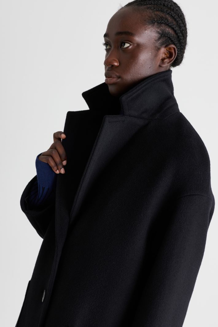 Wool-blend coat - BLACK - Intrend - 3