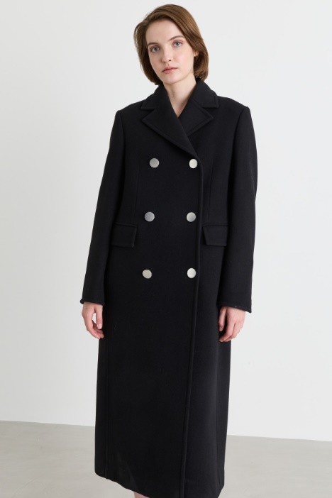 Cappotto doppiopetto in lana double