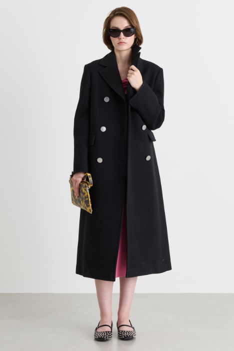 Cappotto doppiopetto con fantasia check - Intrend