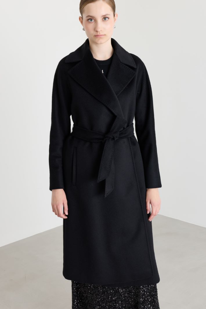 Wickelmantel aus Drap - SCHWARZ - Intrend - 2
