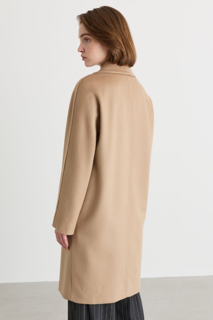 Double-Breasted Drap Coat - CAMEL - Intrend - 4