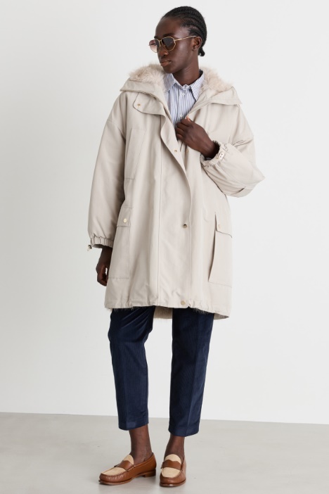 Water-repellent faille parka - Intrend