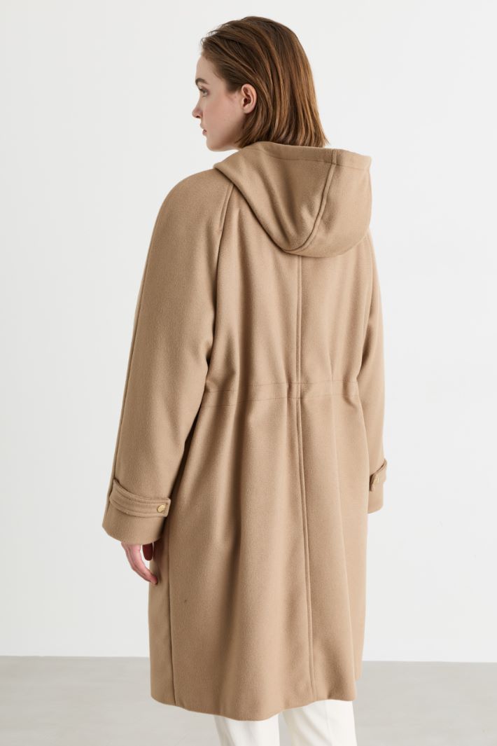 Parka longue en drap de laine - CHAMEAU - Intrend - 5