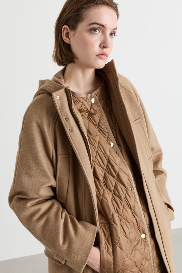Parka longue en drap de laine - CHAMEAU - Intrend - 3