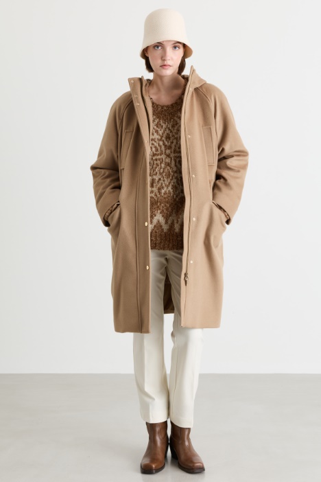 Parka longue en drap de laine - Intrend