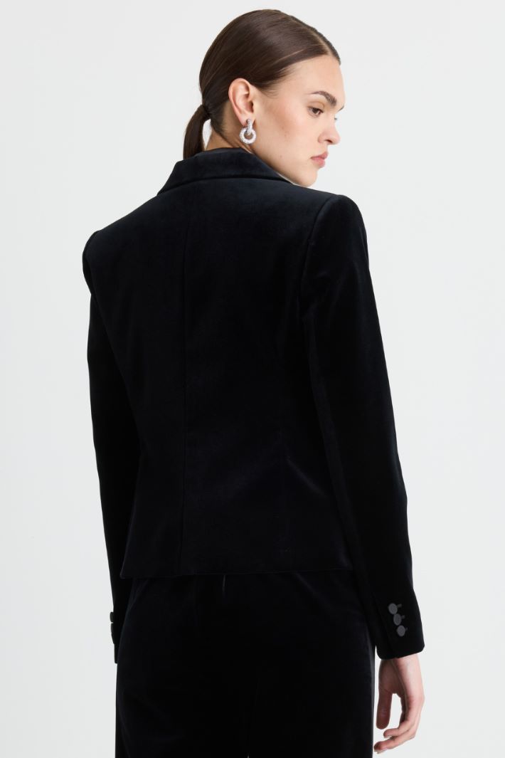 Velvet Dinner Jacket - BLACK - Intrend - 4