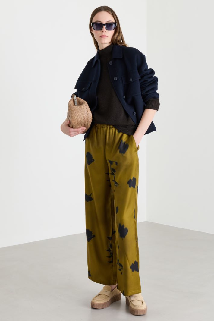 Boxy wool-blend jacket - BLUE - Intrend
