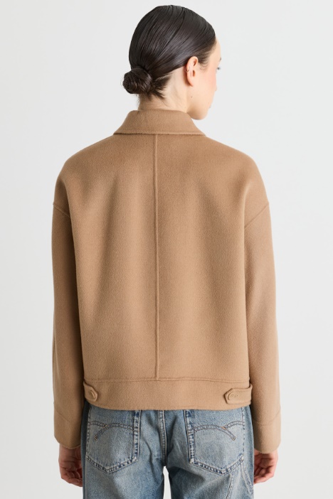 Giacca boxy in doppio drap di lana