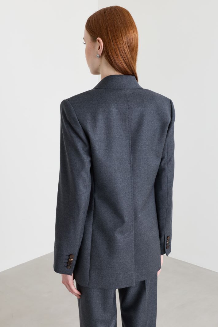 Flannel blazer - GREY - Intrend - 4