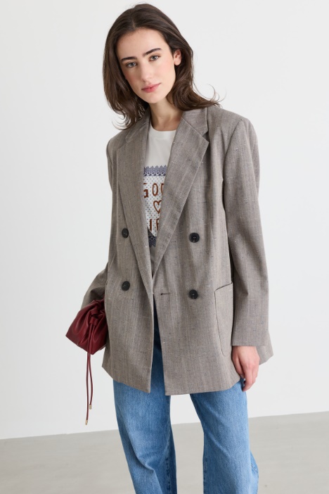 Slub-textured blazer - Intrend