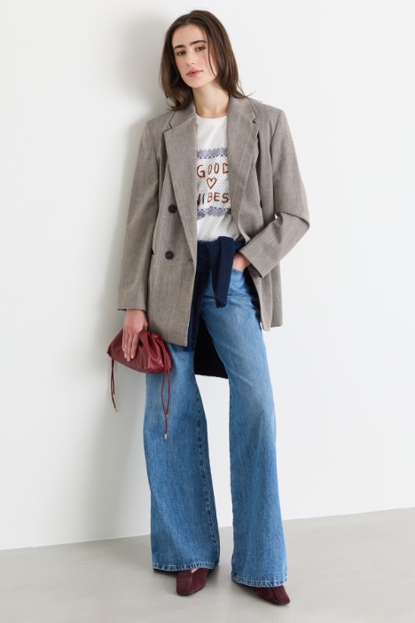 Blazer de lona flameada - Intrend