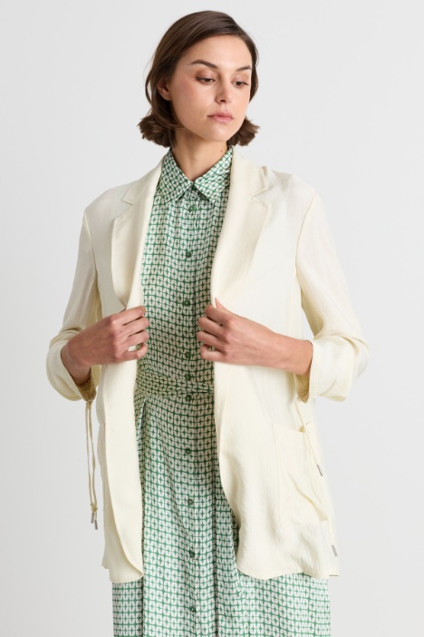 Crinkle-twill blazer - Intrend