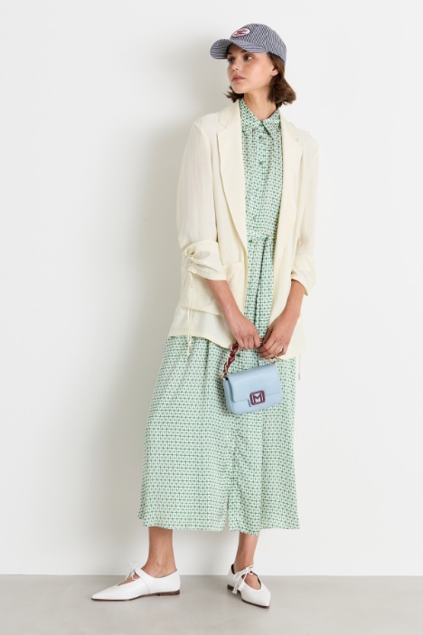 Blazer de sarga con efecto arrugado - Intrend