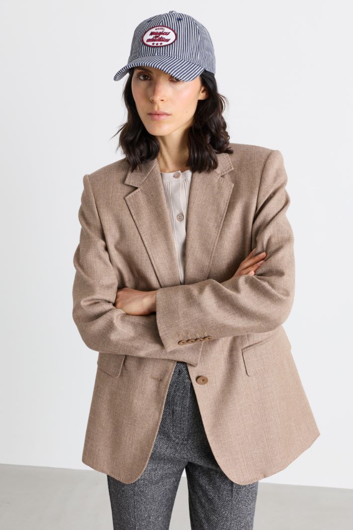 Batavia Weave Blazer - CAMEL - Intrend - 2