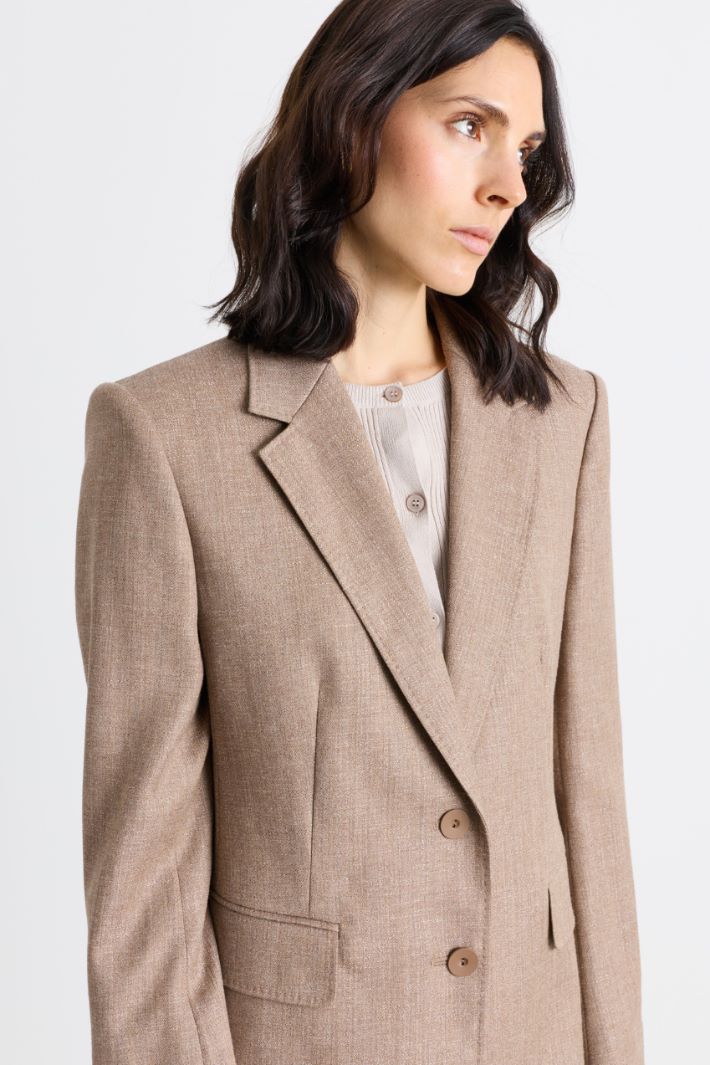 Batavia Weave Blazer - CAMEL - Intrend - 3