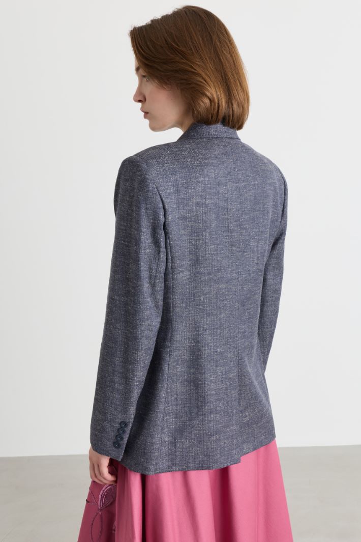 Batavia Weave Blazer - BLUE - Intrend - 4
