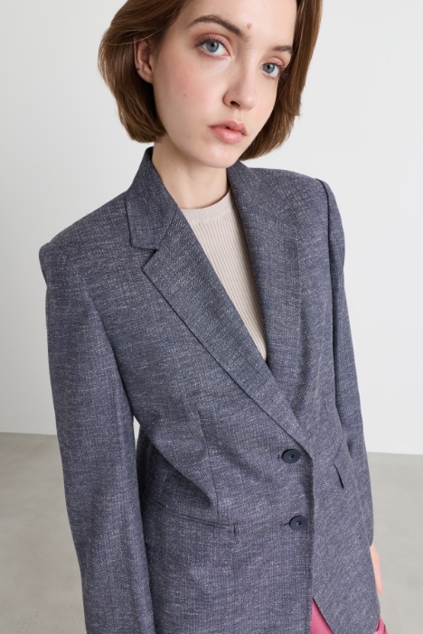 Blazer in batavia di lana