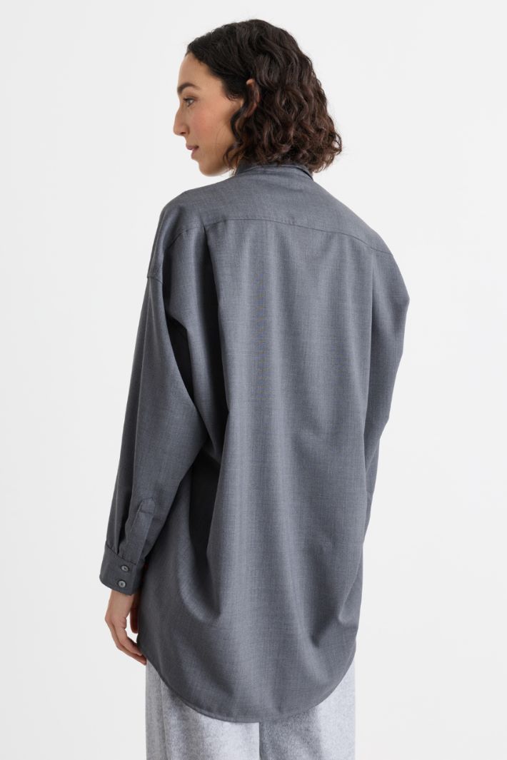 Lightweight shirt jacket - GREY - Intrend - 4