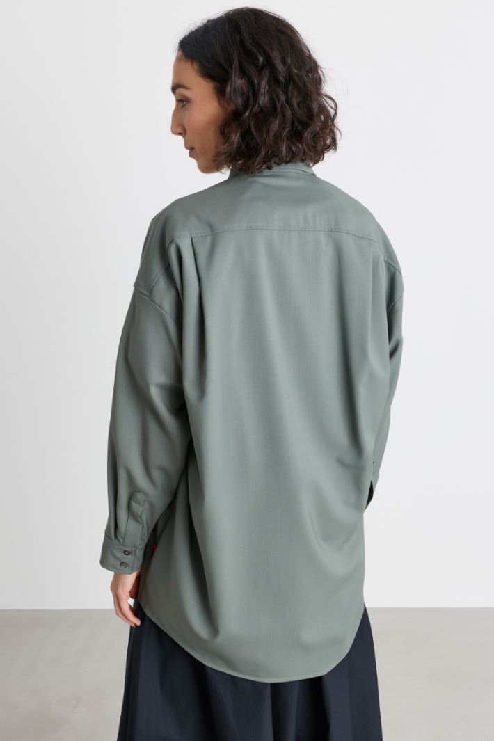 Lightweight shirt jacket - GREEN - Intrend - 4