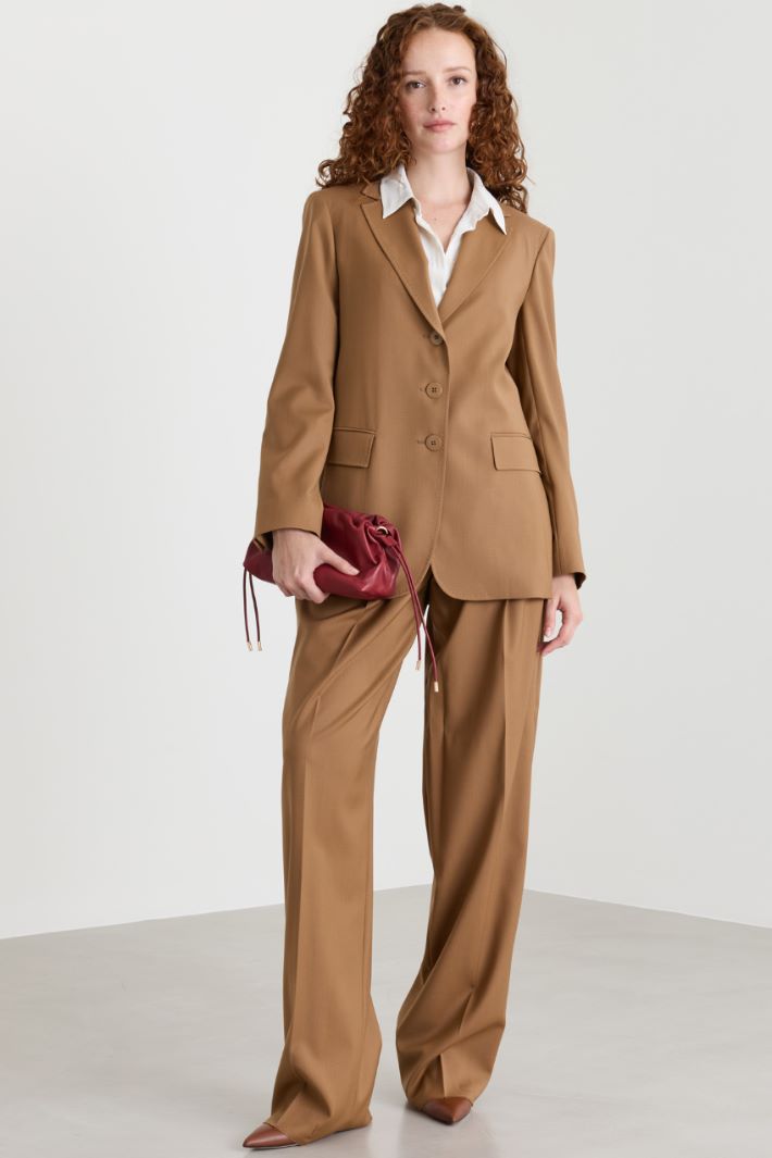 Canvas Blazer - CAMEL - Intrend