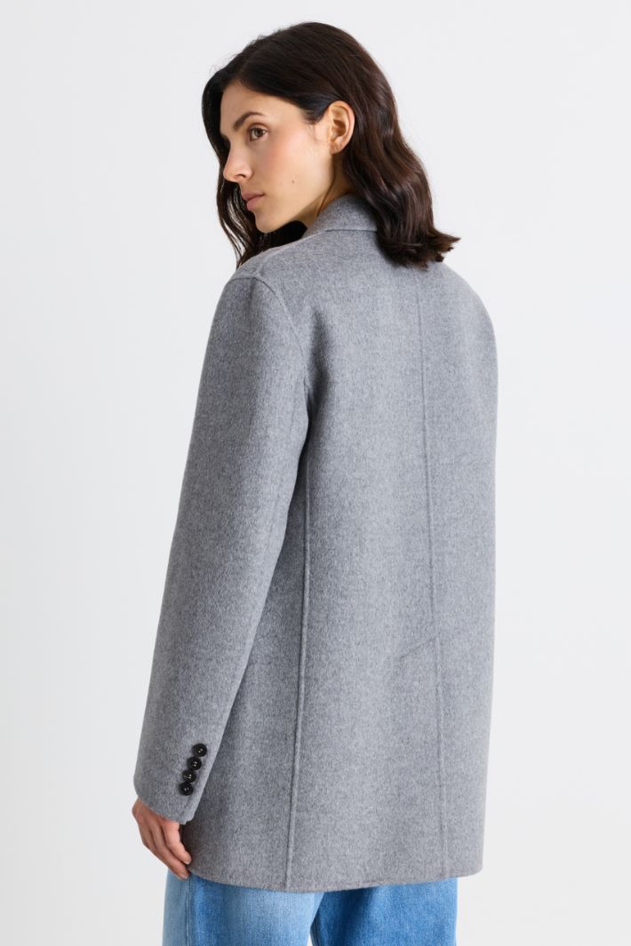 Oversized single-breasted blazer - GREY - Intrend - 4