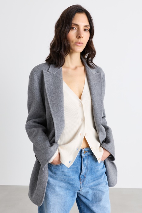 Oversized single-breasted blazer - Intrend