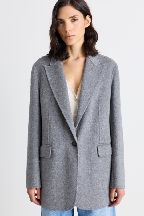 Blazer oversize in doppio di lana