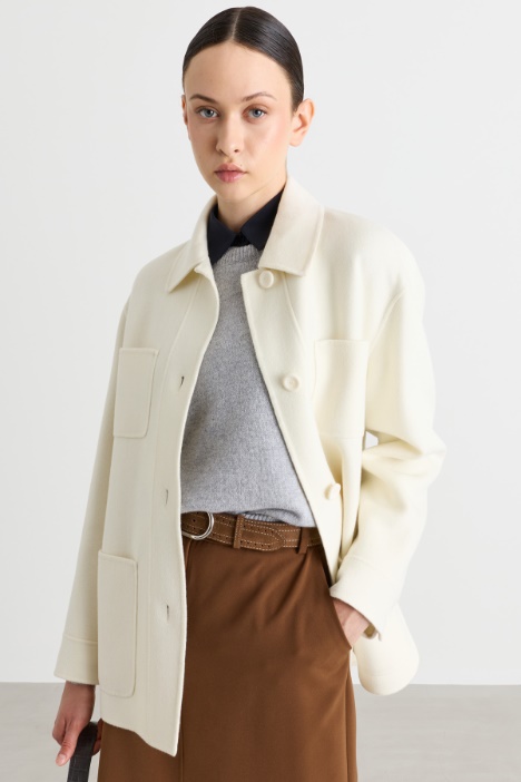 Double-faced cloth overshirt - Intrend