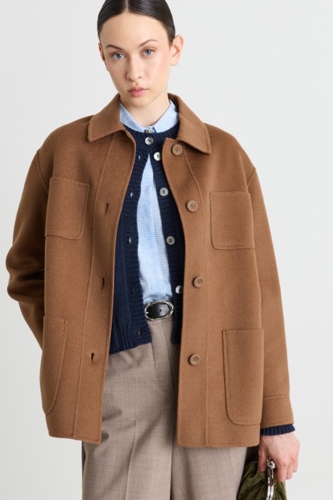 Double-faced cloth overshirt - Intrend